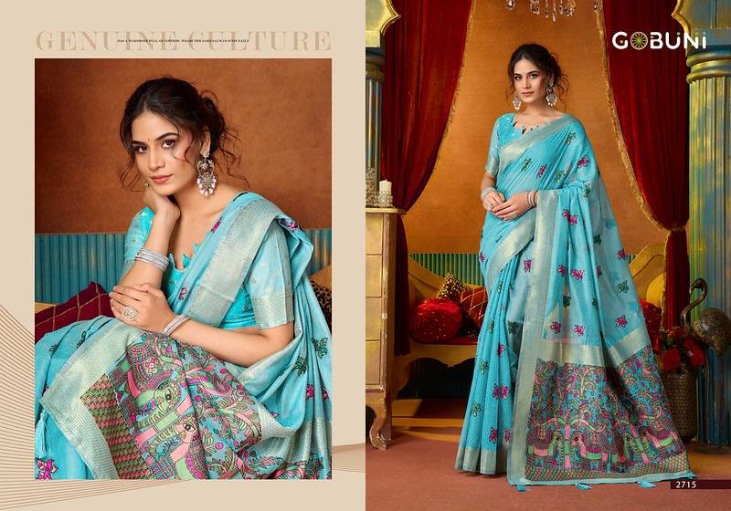 SHRUTI VOL 2 BY GOBUNI 2711 TO 2716 Series Indian Traditional Wear Collection Beautiful Stylish Fancy Colorful Occasional Wear Silk Sarees At Wholesale Price